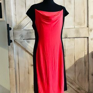 This a midi Black hot Coral by Ronni Nicole size 12